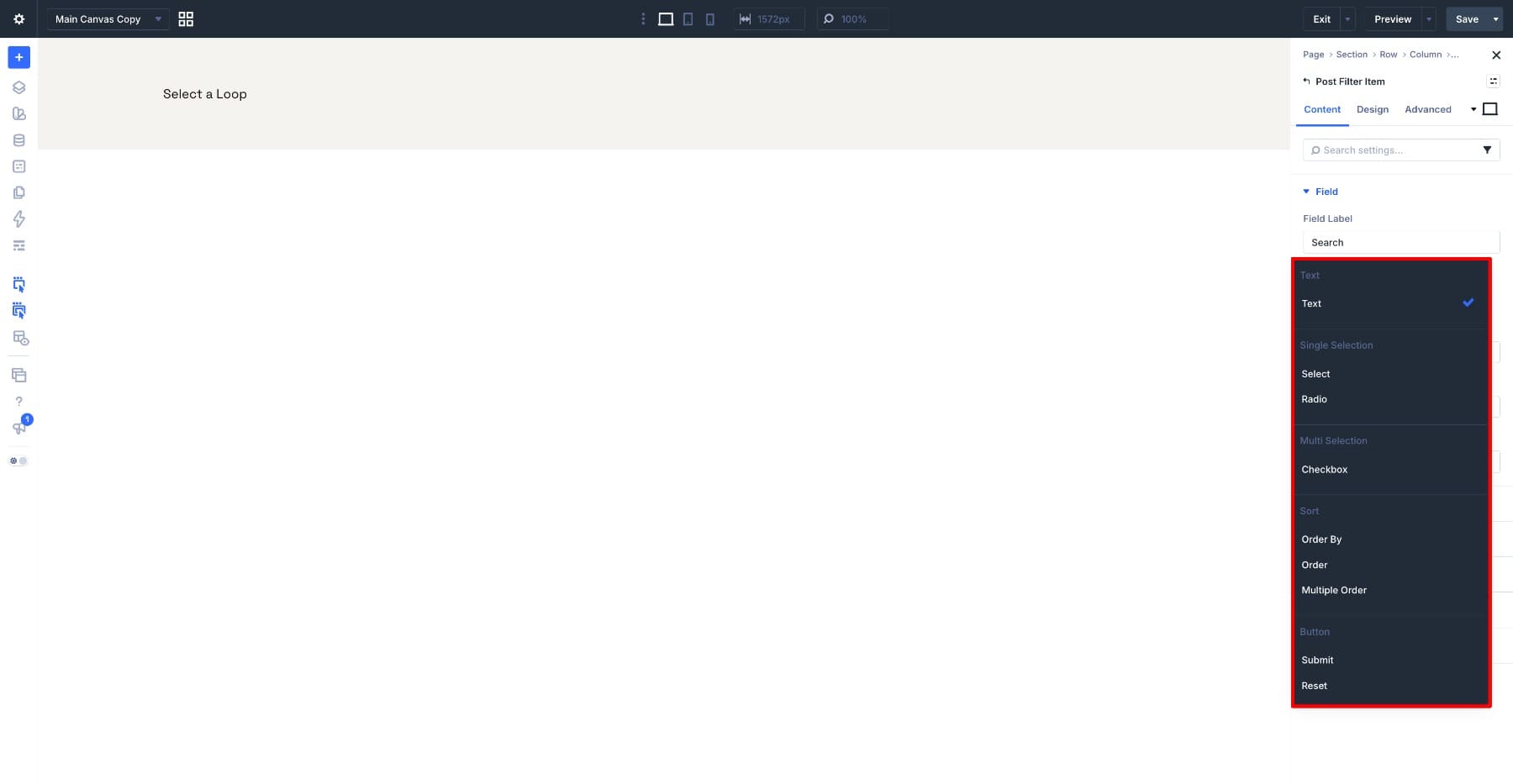 Post Filter Item field types in Divi 5