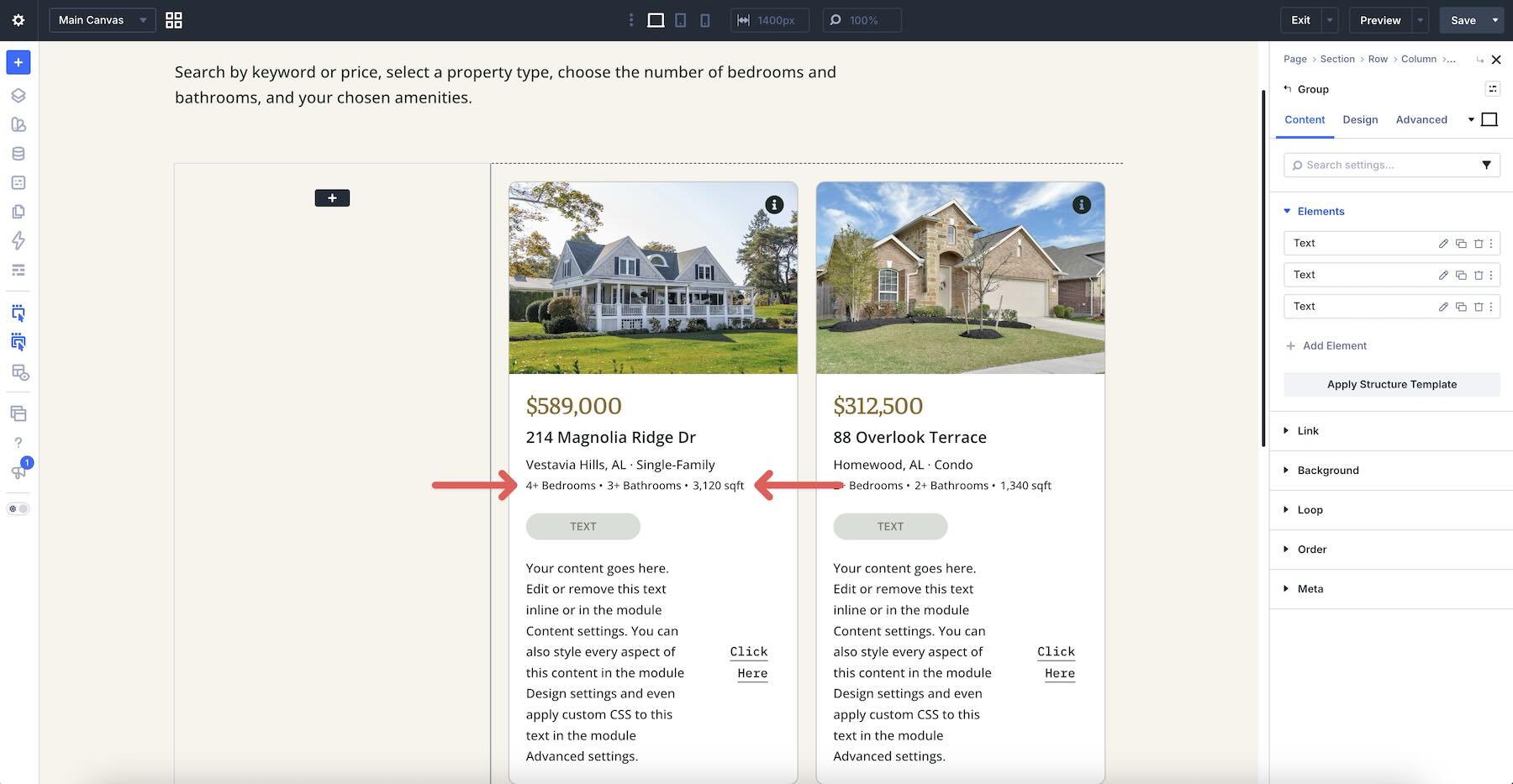 group custom fields