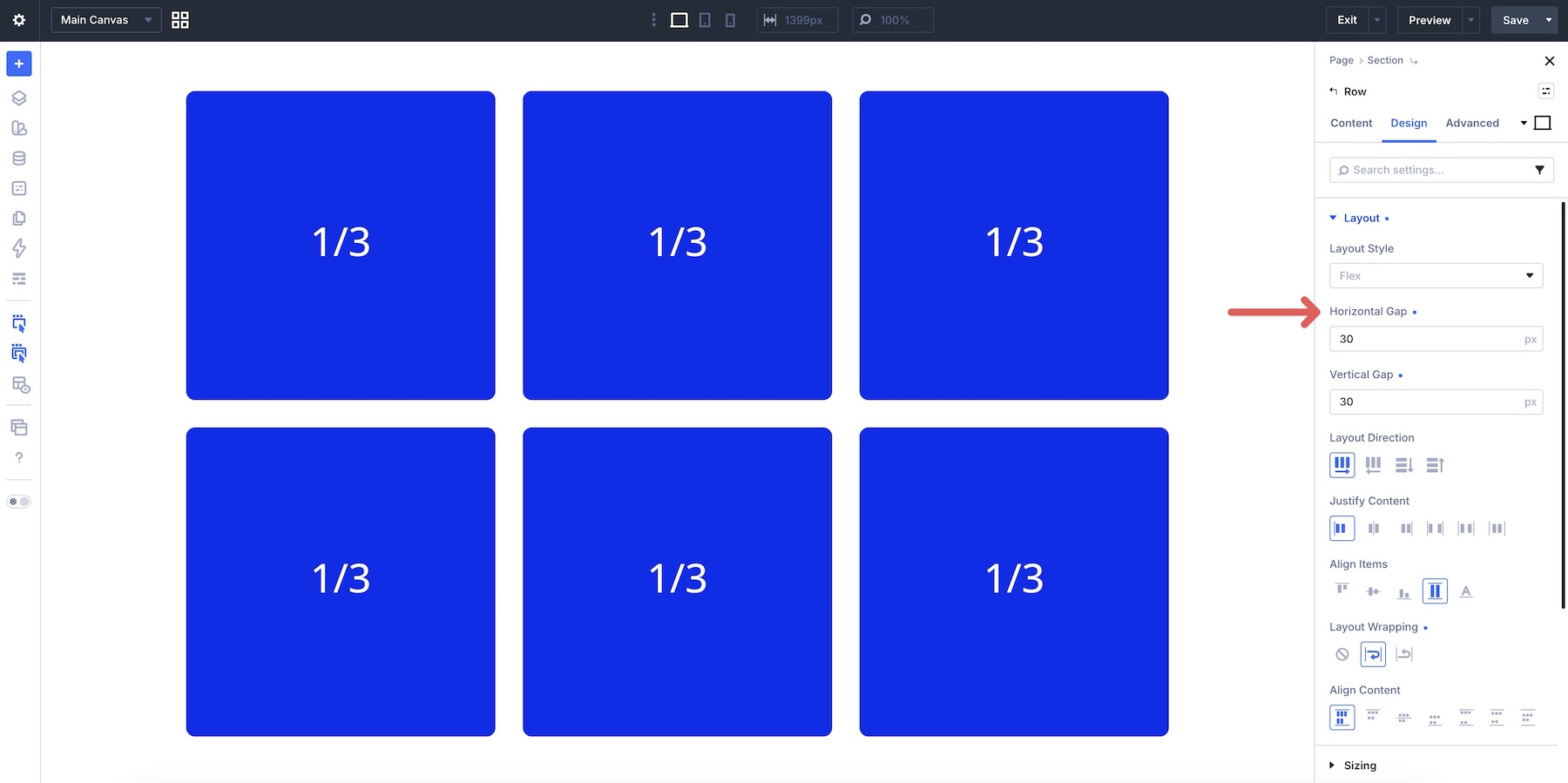 Horizontal Gap in Divi 5