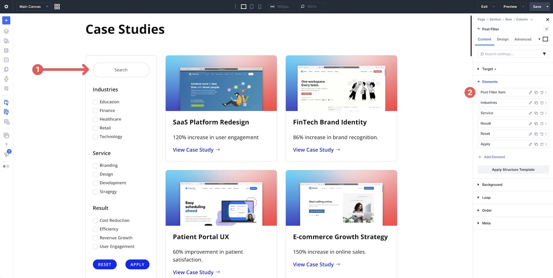 Post Filter and Post Filter Item modules in Divi 5