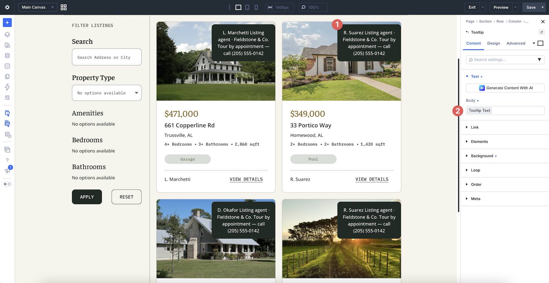 tooltip module in Divi 5