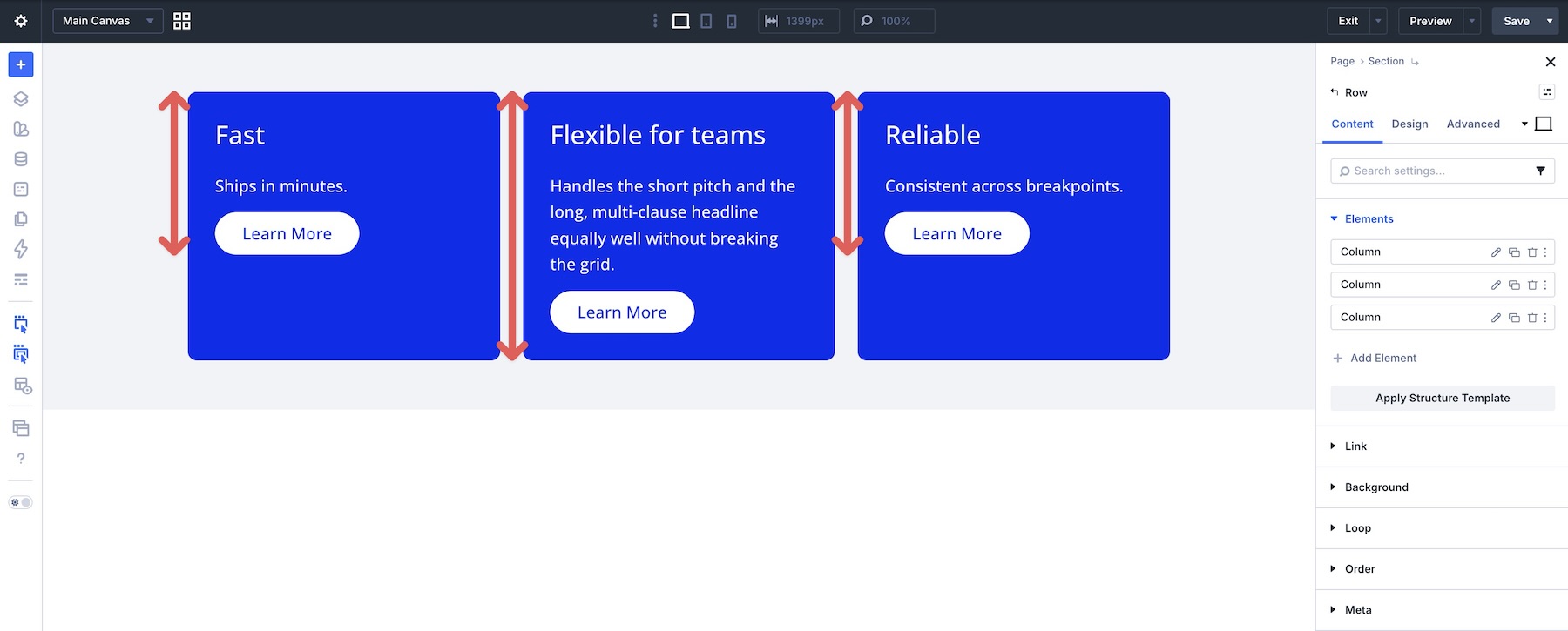 uneven content in Divi 5