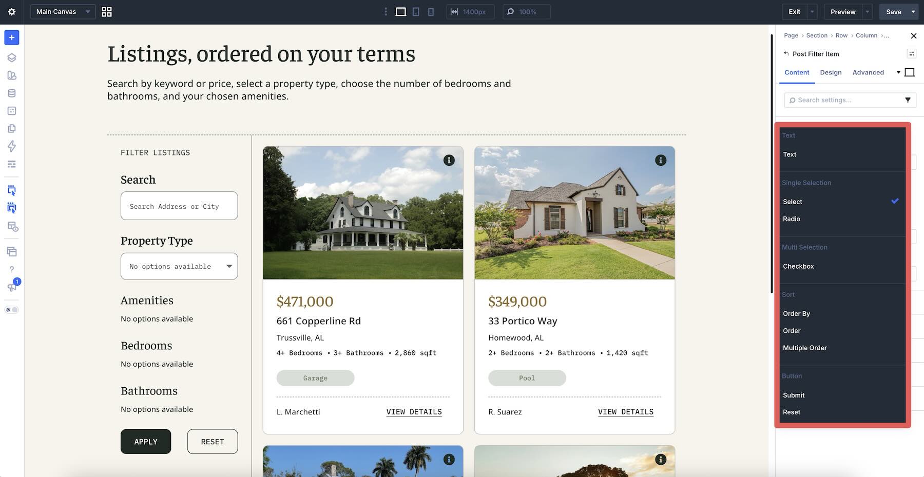 various field types in Divi 5