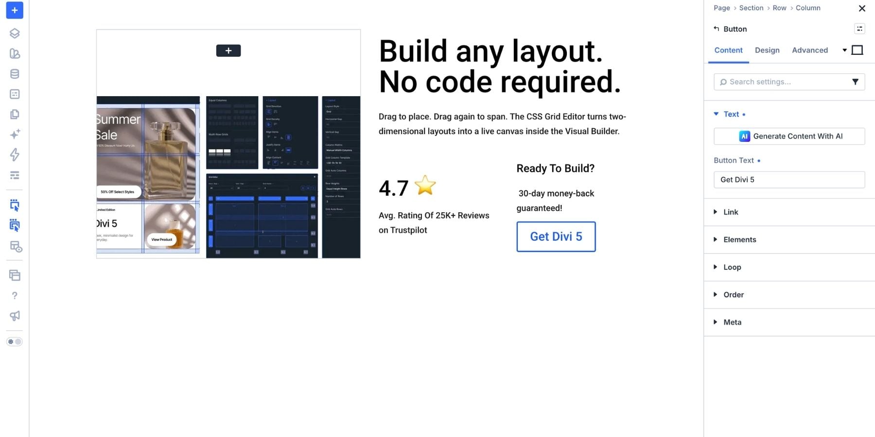 Heading, supporting text, and button in the CTA card