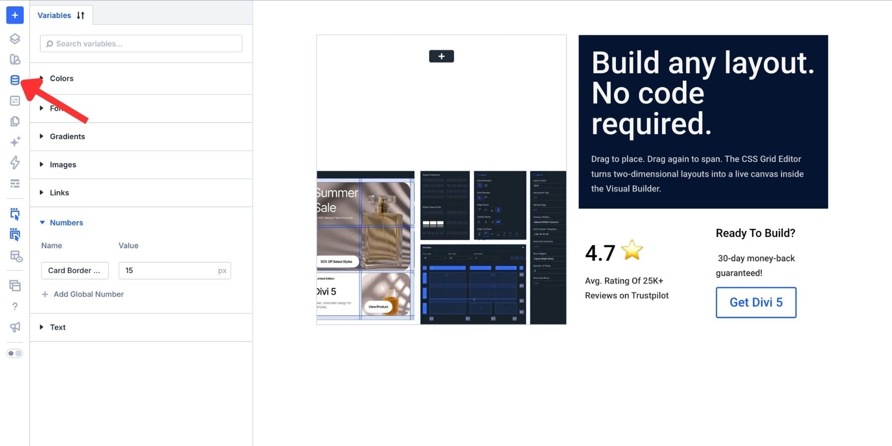 Creating a Number Variable in Divi 5