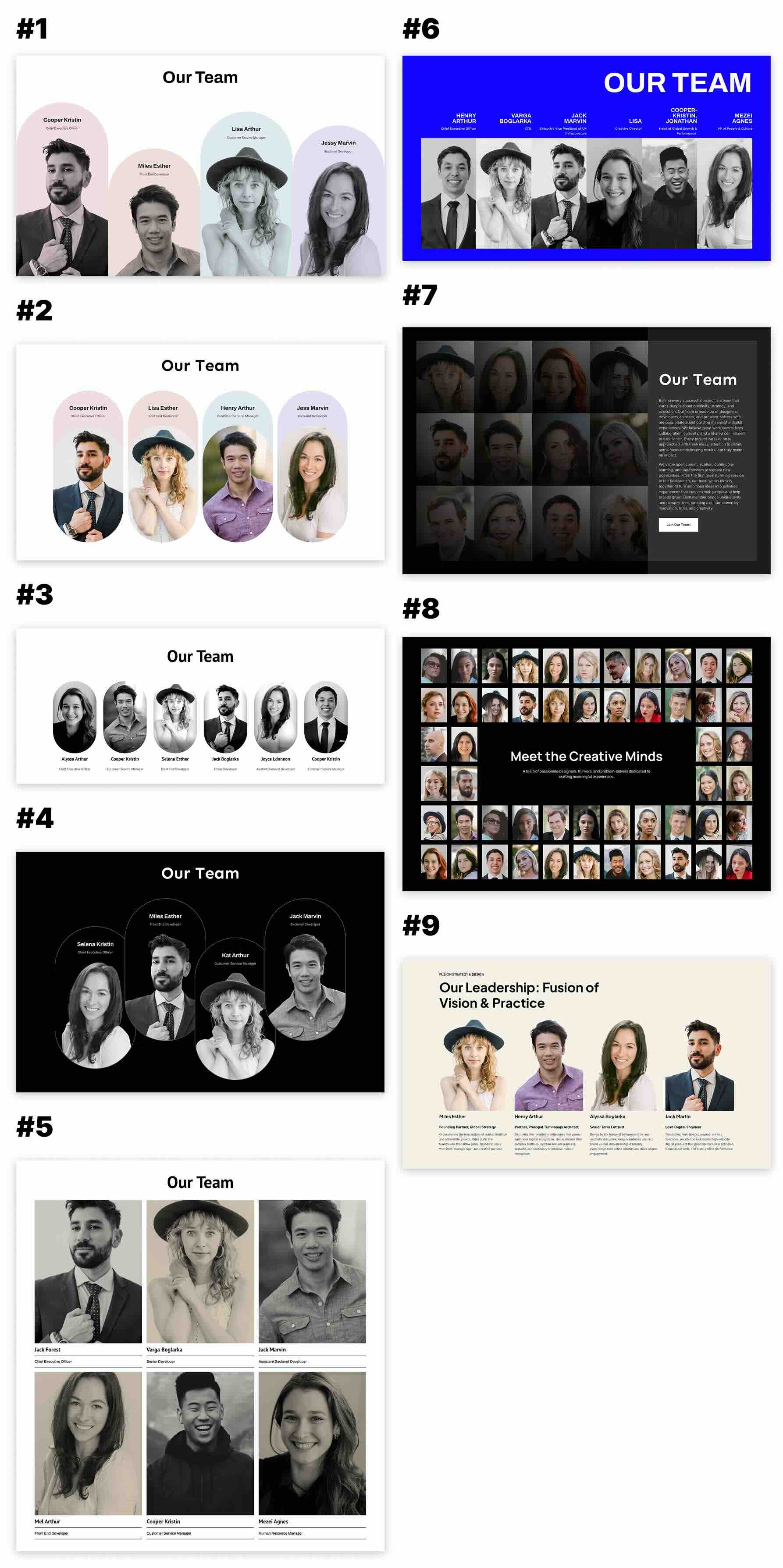 Creative Team Sections For Divi 5