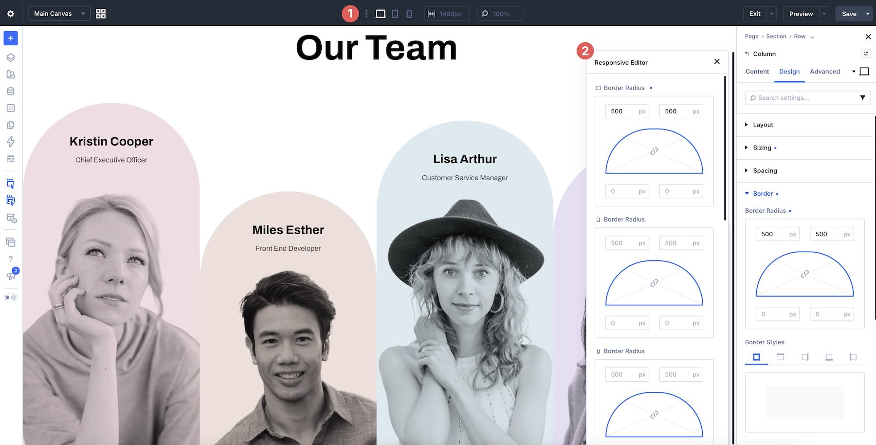 Divi 5's responsive tools