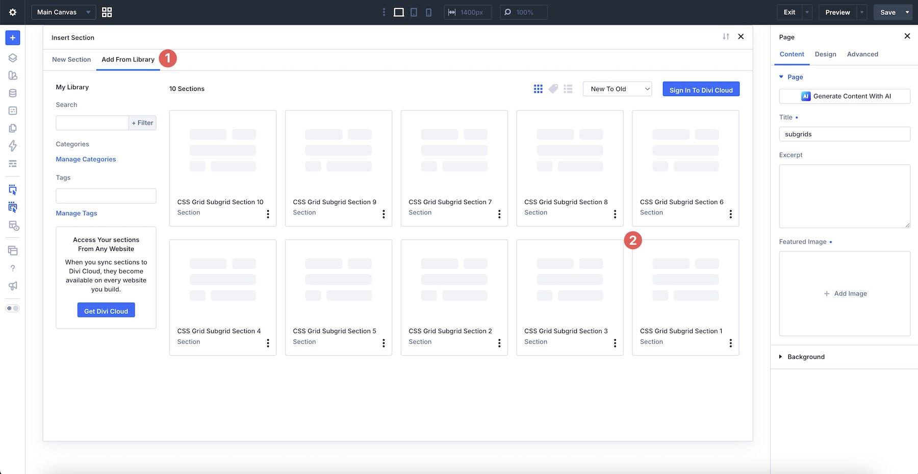 add layout from library