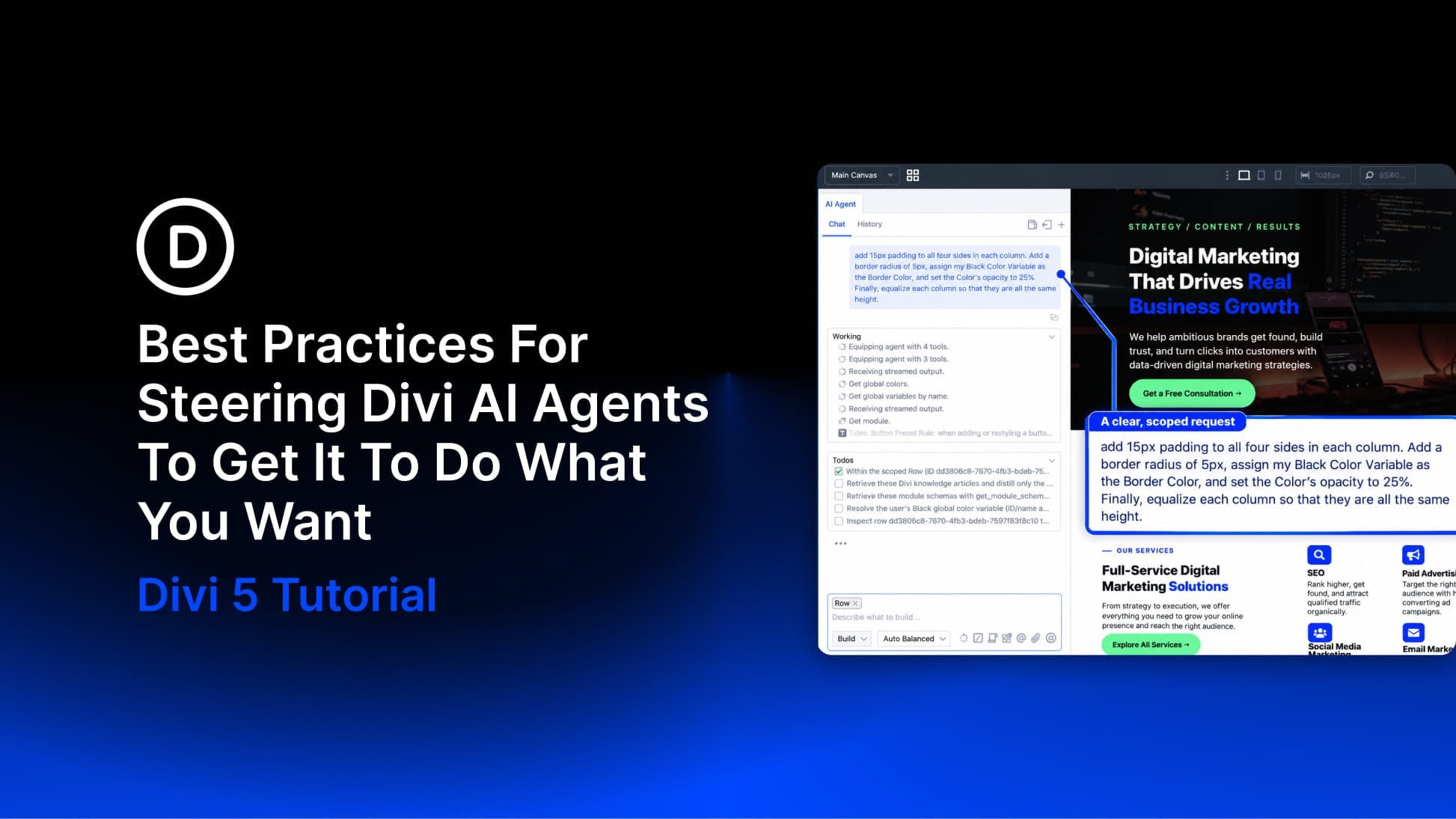 Best Practices For Steering Divi AI Agents To Get It To Do What You Want