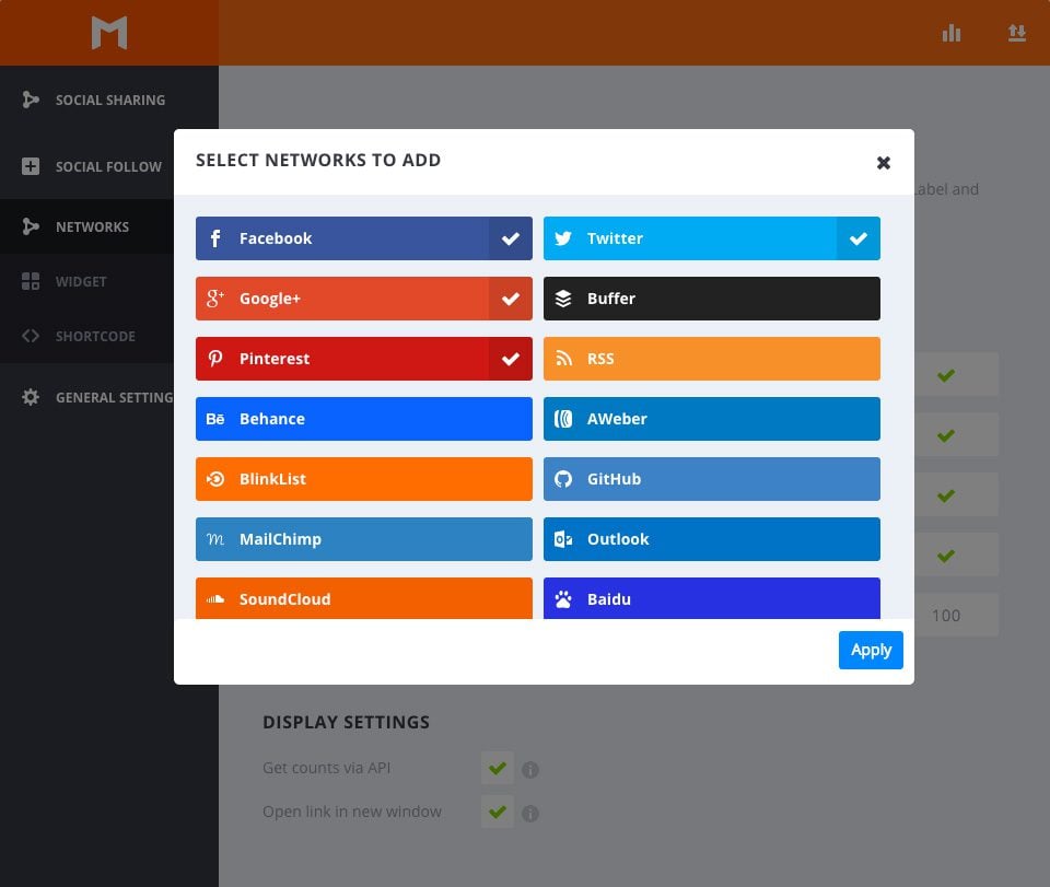 Ajouter et gérer les réseaux sociaux avec Monarch 