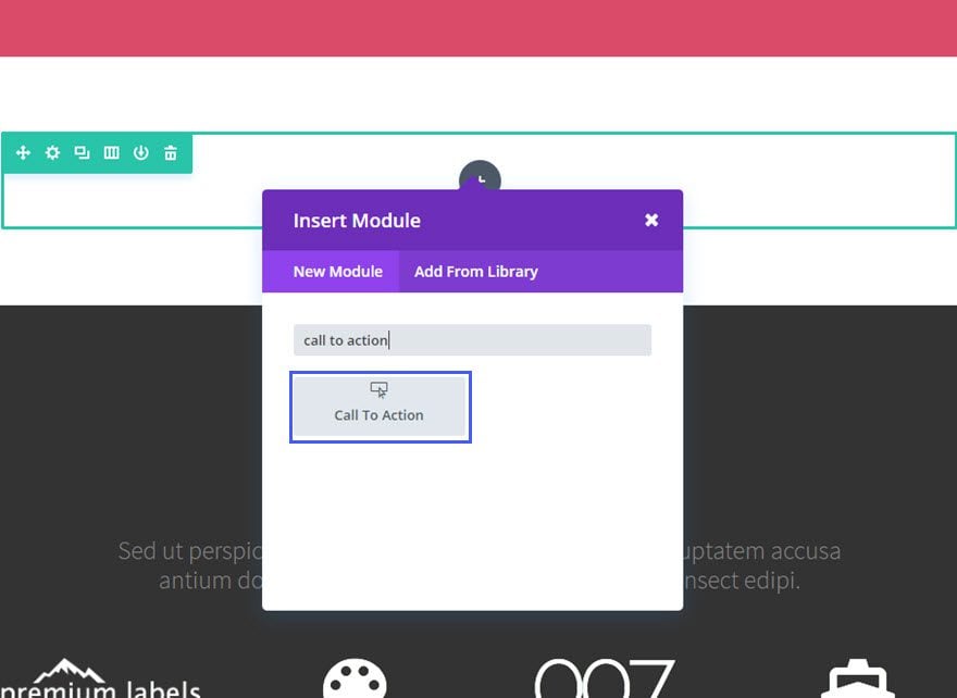 Integrar um apelo à ação no seu sítio com o módulo Divi