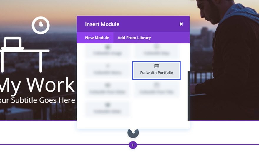fullwidth portfolio module