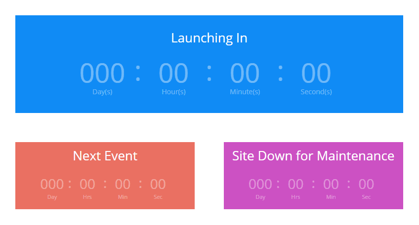 countdown timer module