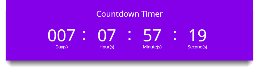 countdown timer module