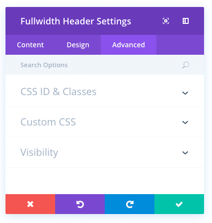 fullwidth header module