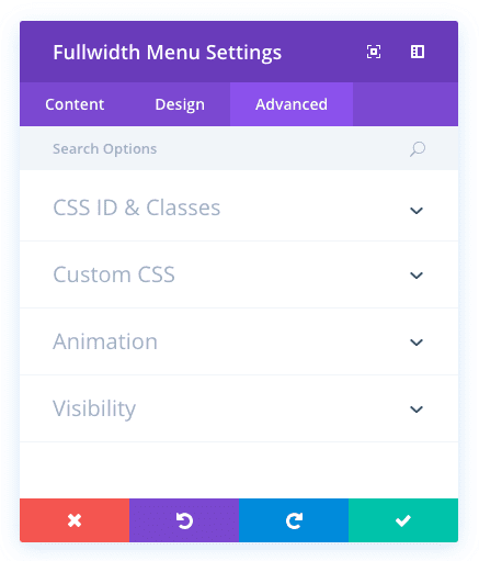 fullwidth menu module