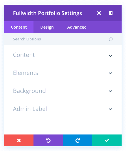 fullwidth portfolio module