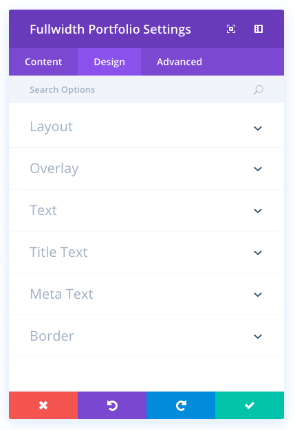 fullwidth portfolio module