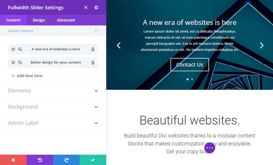 fullwidth slider module