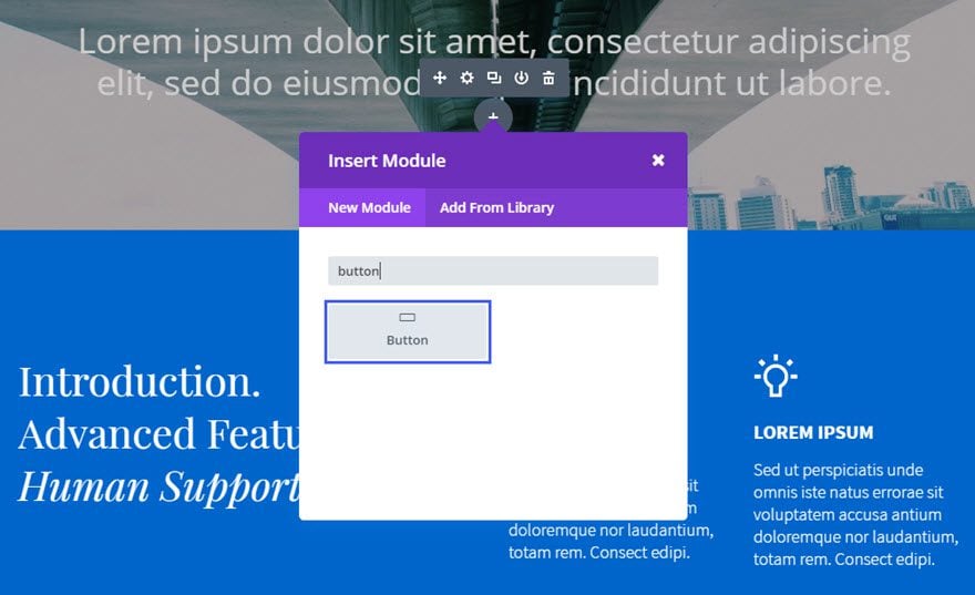 Utilizzo del modulo pulsanti di Divi