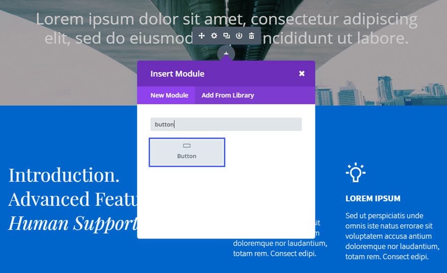 Utiliser le module de bouton de Divi