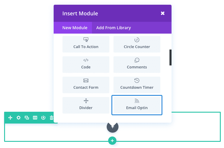 Le module email Optin de Divi