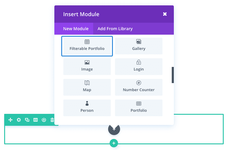 filterable portfolio module