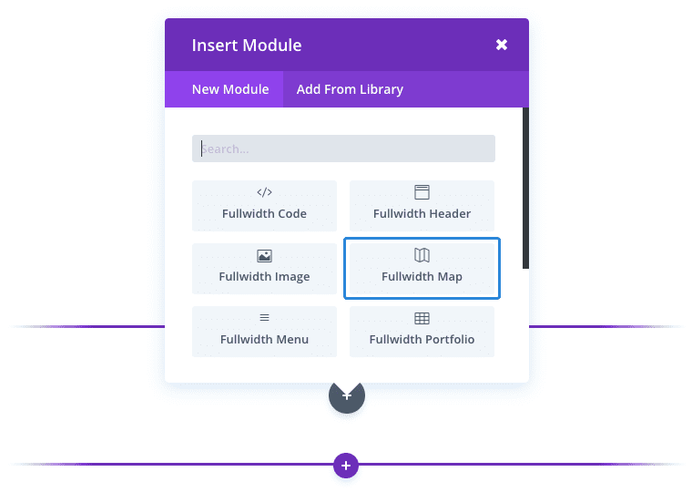 fullwidth map module