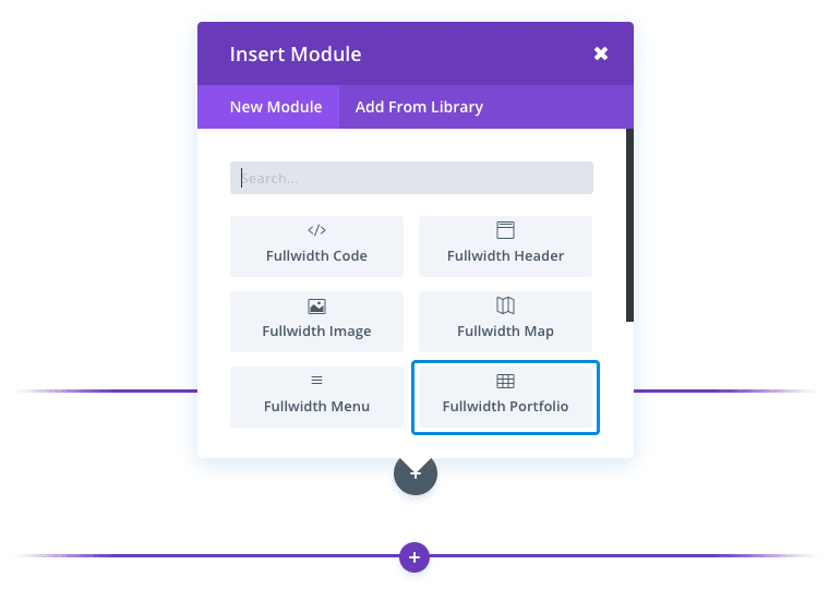 fullwidth portfolio module