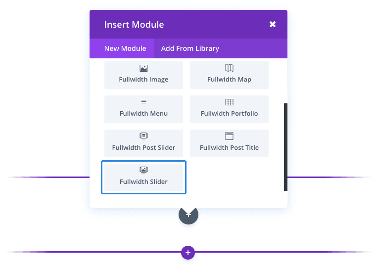 fullwidth slider module