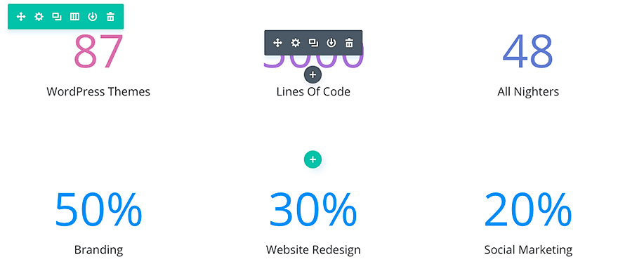 Le module compteur nombre de Divi