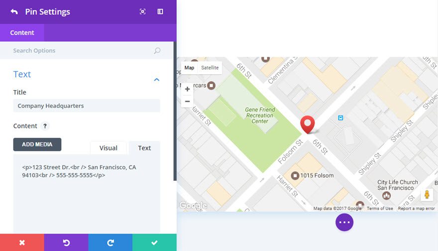 Módulo Divi Maps
