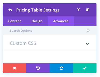 Pricing Tables Module