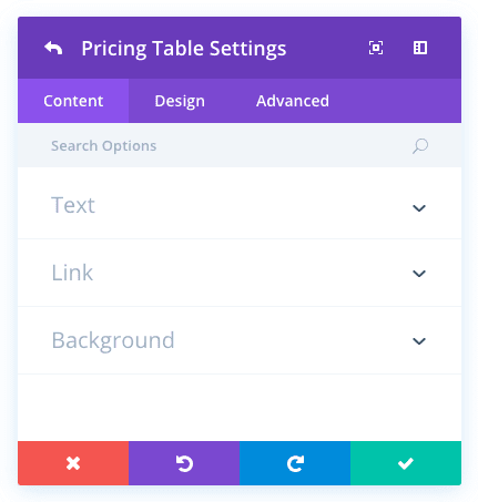 Pricing Tables Module
