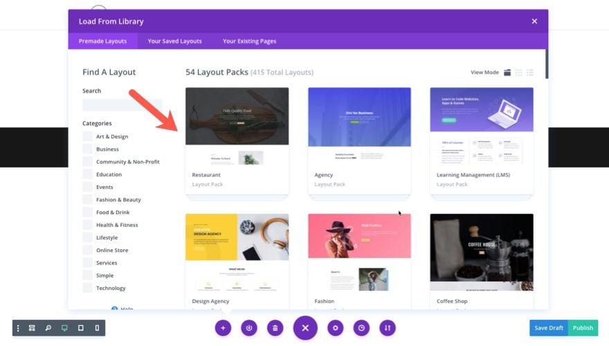 Cara Menggunakan Divi Theme Page Builder Untuk WordPress Anda 4 Premade Layout Theme Divi