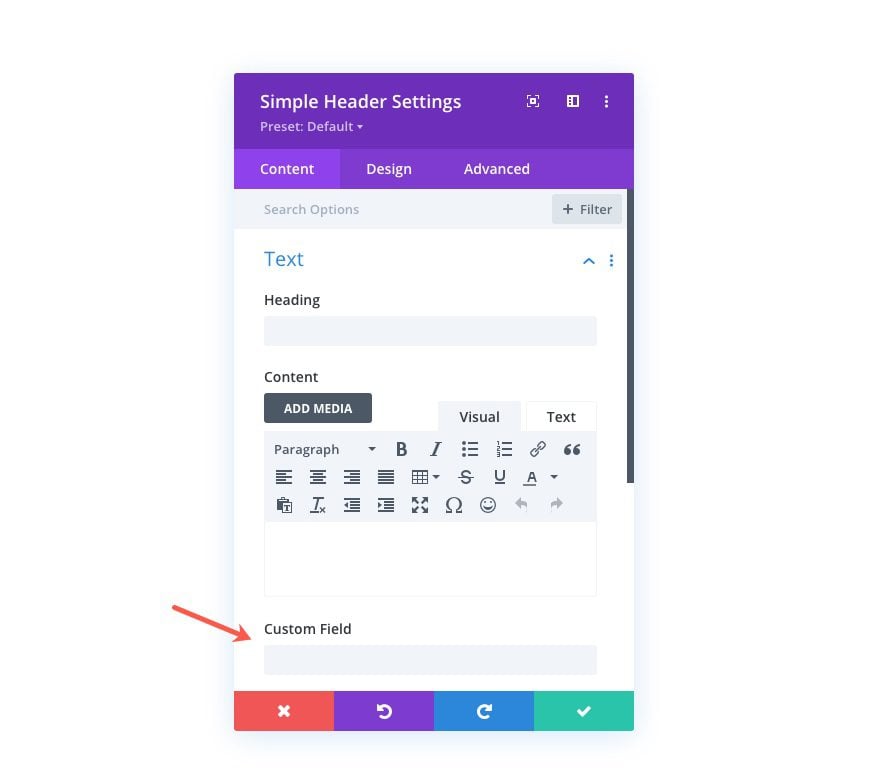 custom fields for divi builder modules