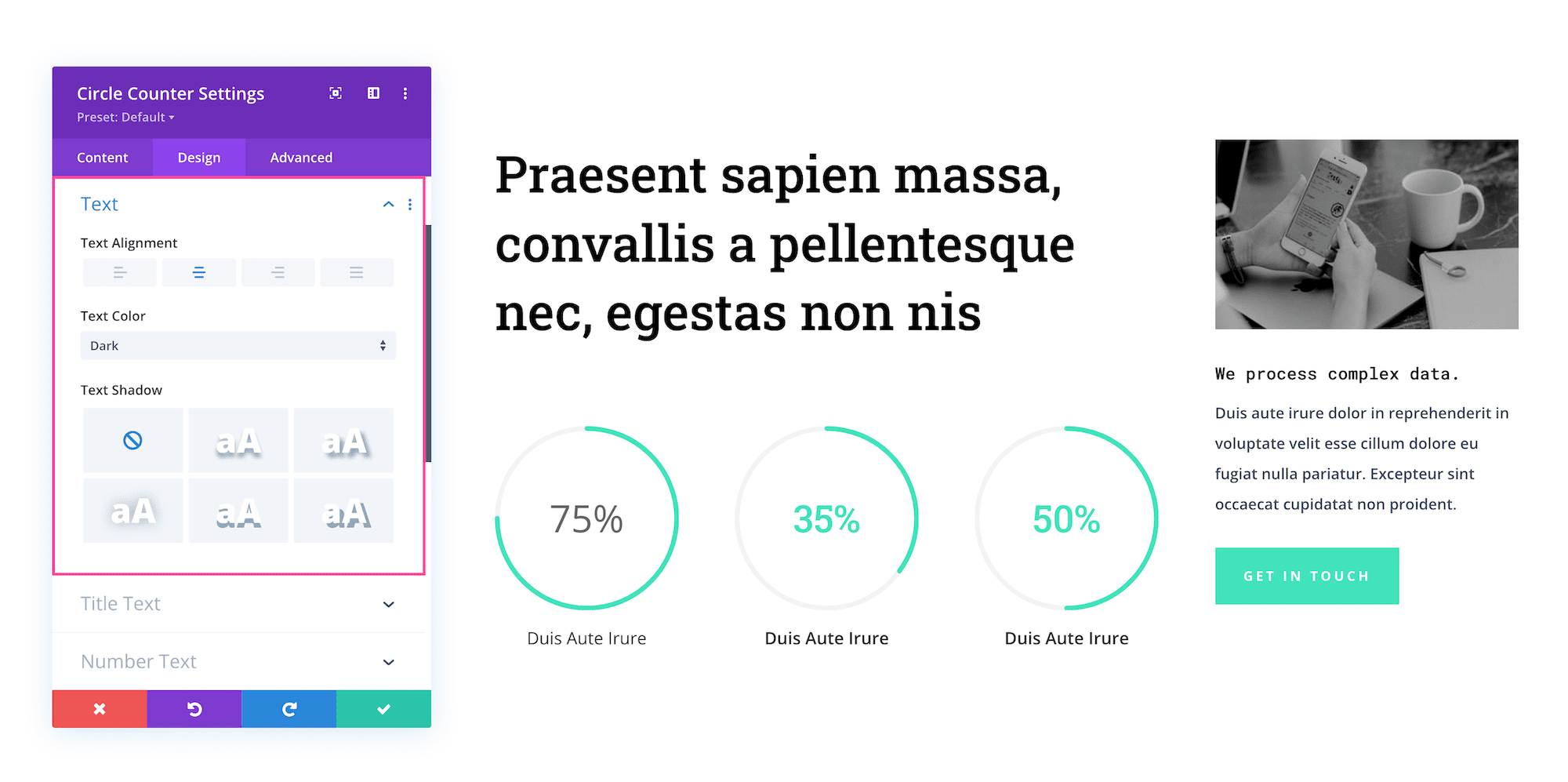 How to use the Divi Circle Counter Module