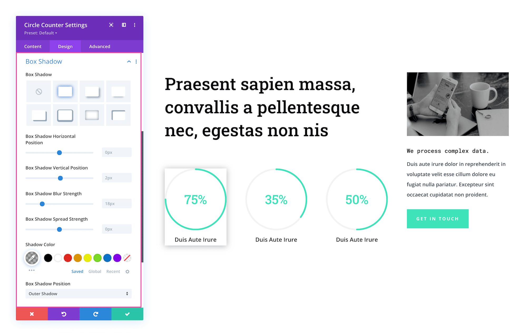 How to use the Divi Circle Counter Module