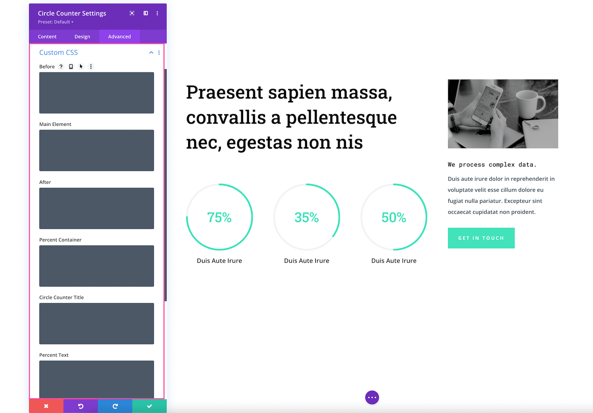 How to use the Divi Circle Counter Module