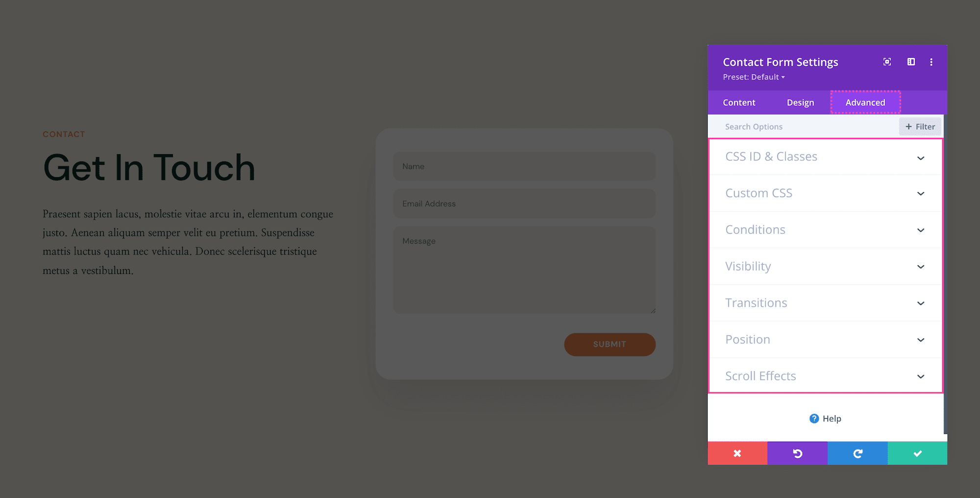 How to use the Divi Contact Form Module