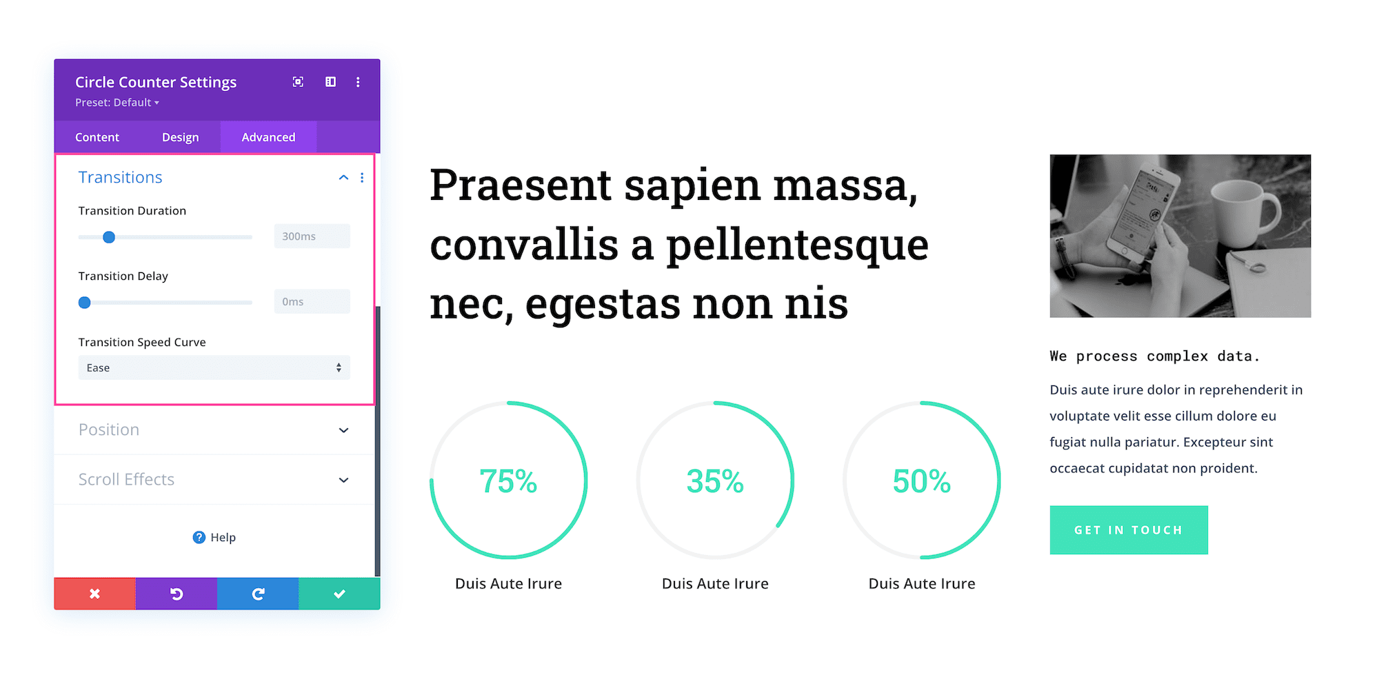 How to use the Divi Circle Counter Module