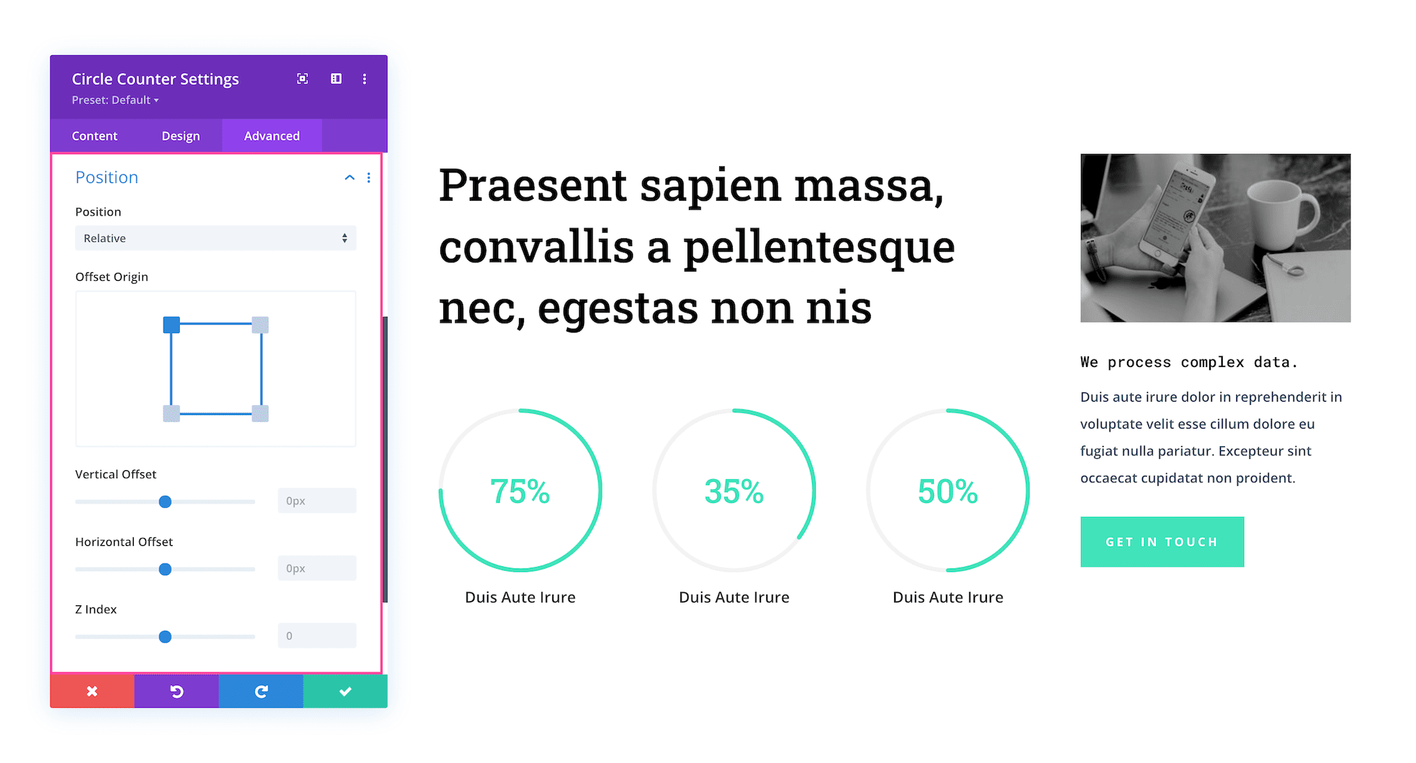 How to use the Divi Circle Counter Module