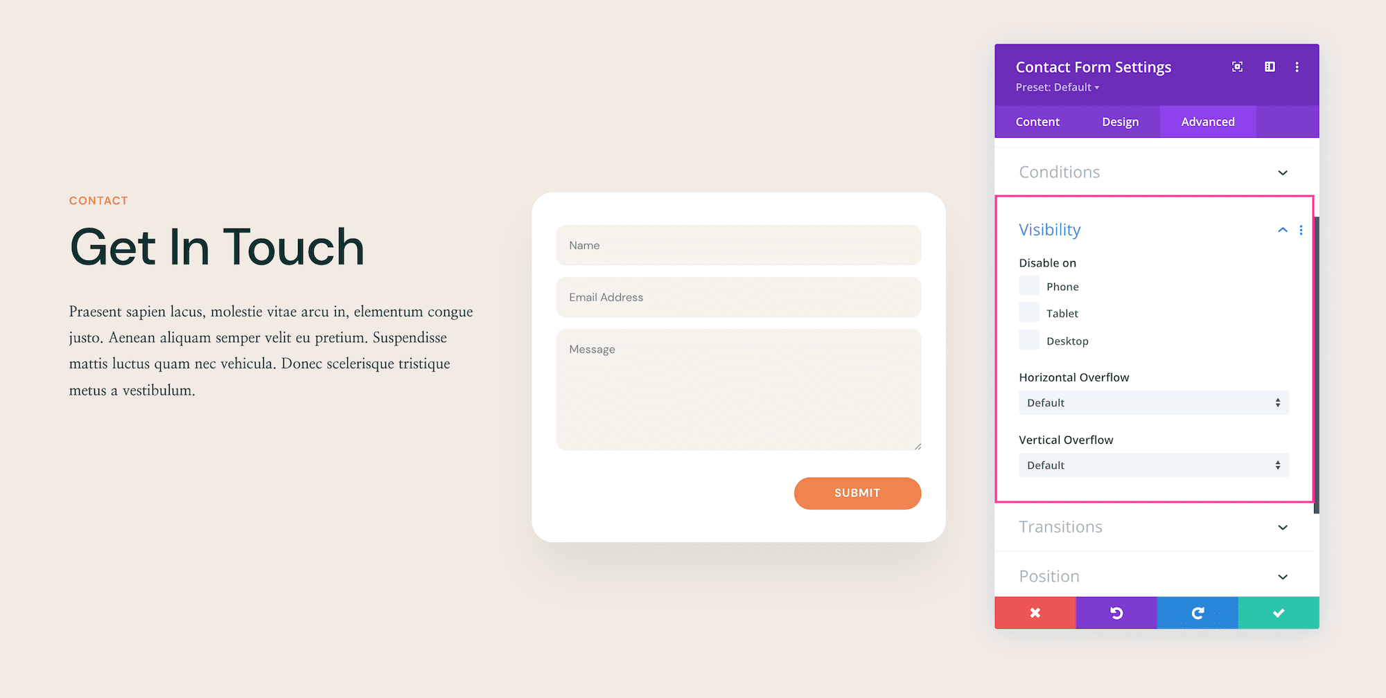 How to use the Divi Contact Form Module