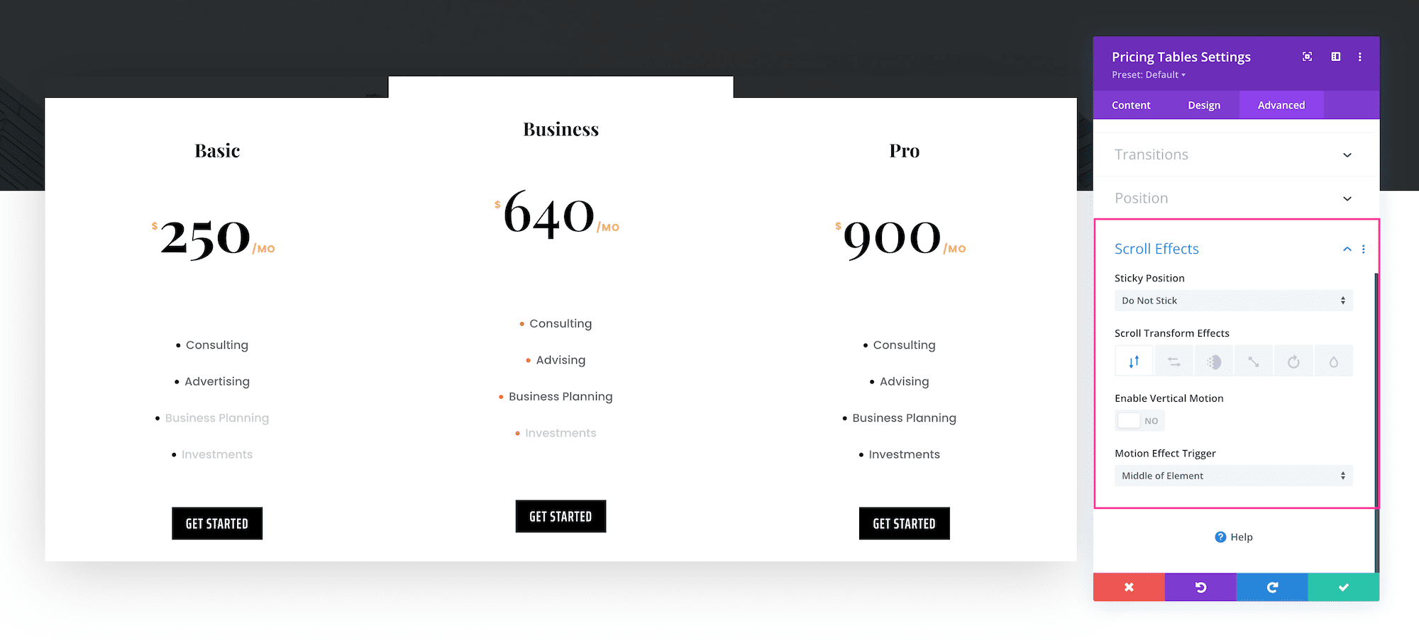 How to use the Divi Pricing Tables Module