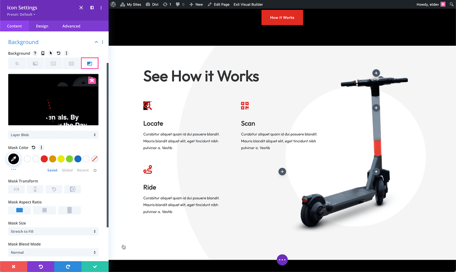 divi icon module