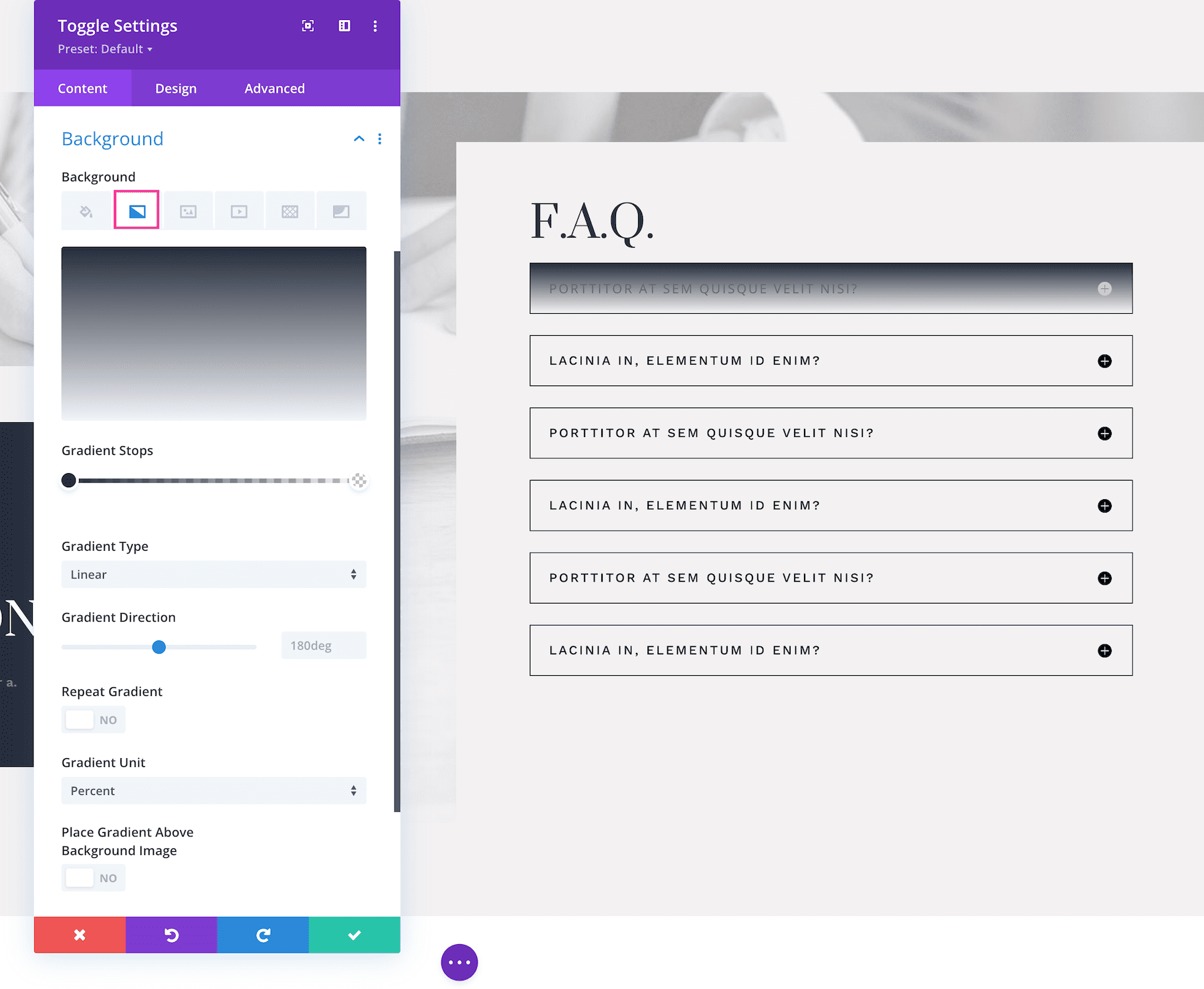 Divi Toggle Module