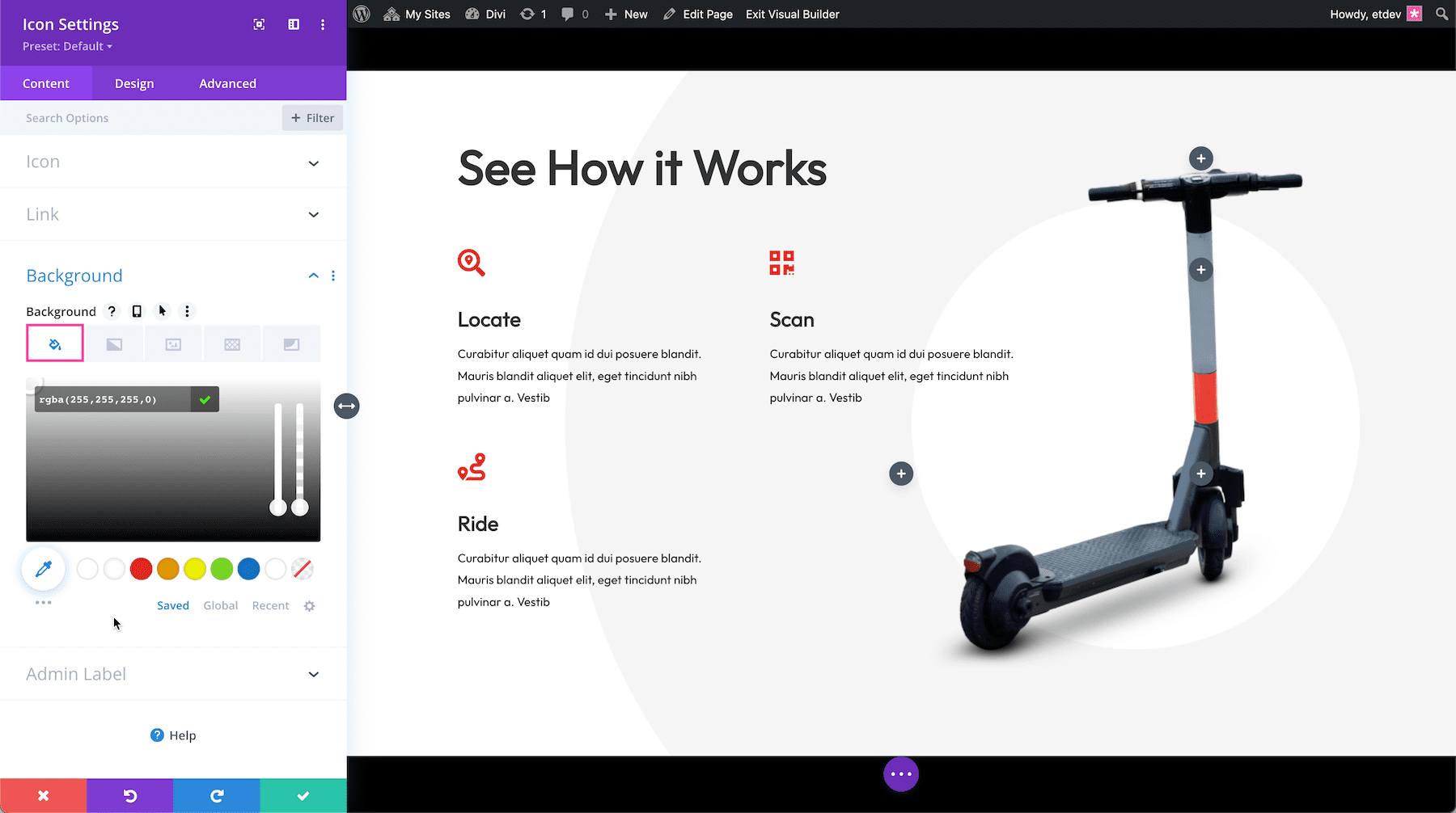 divi icon module