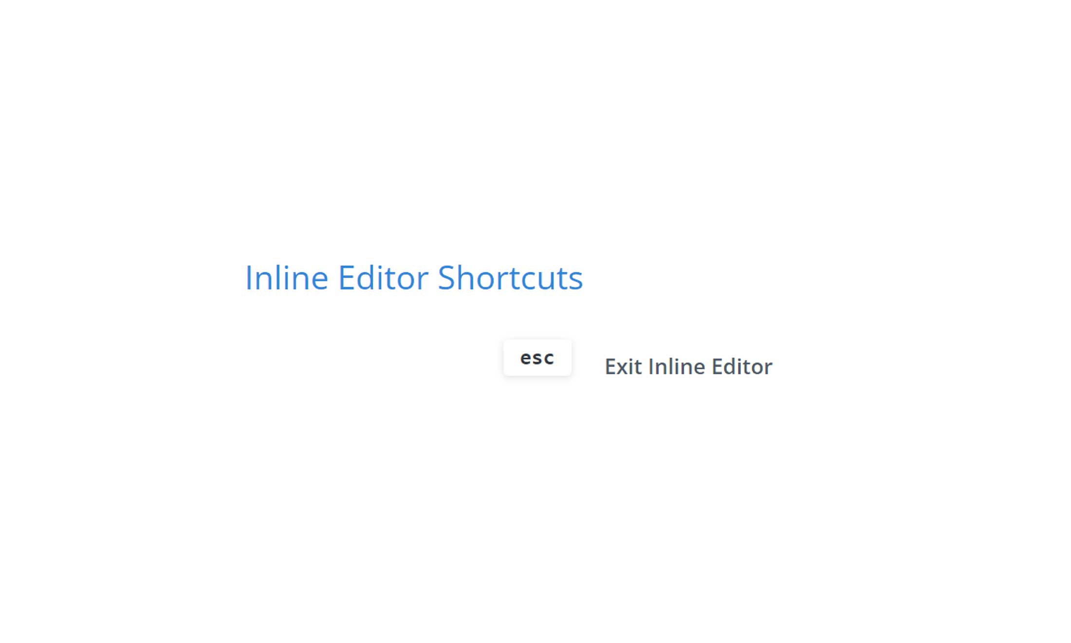 Inline Editor