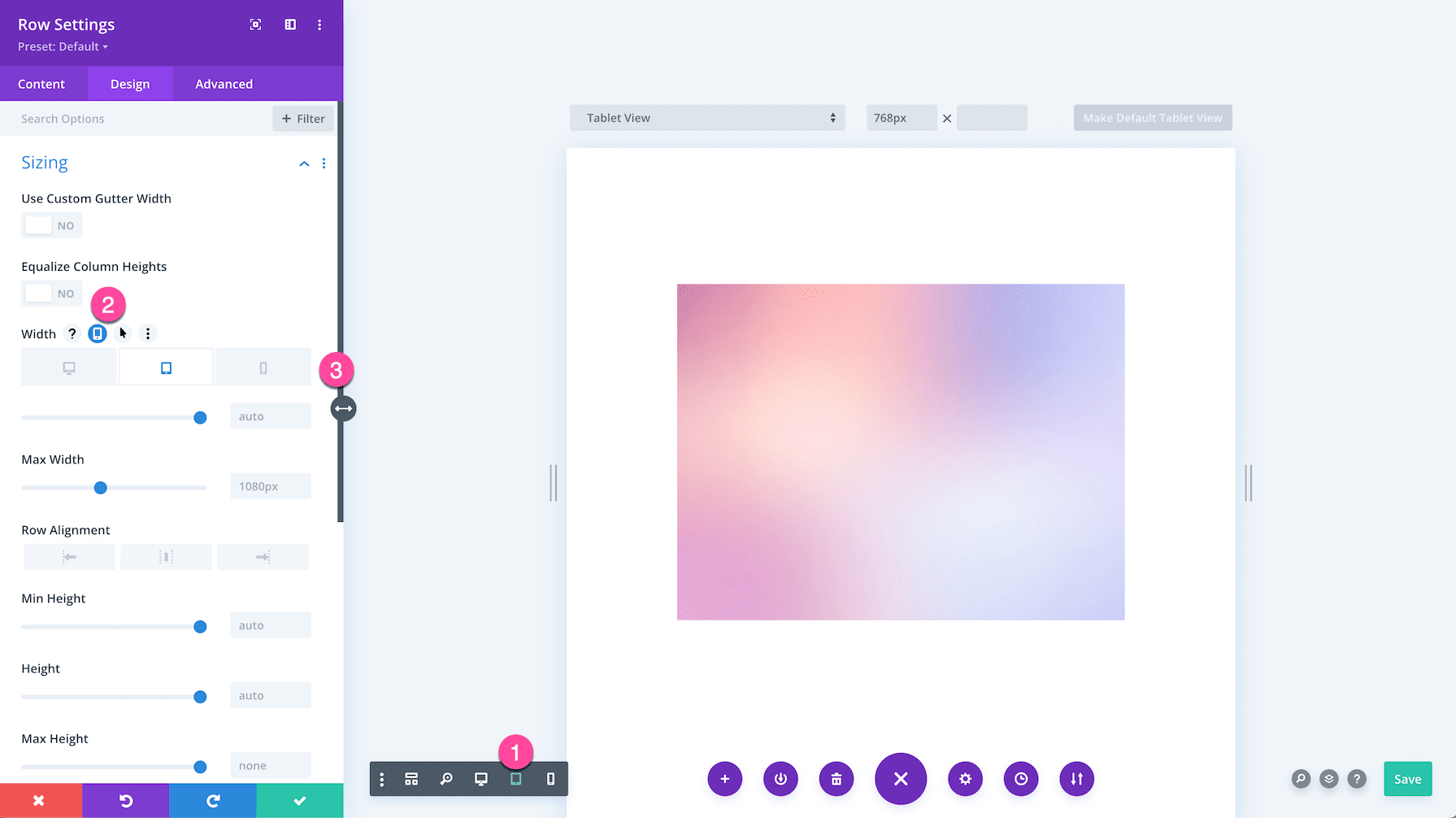 Keep spacing in mind with Divi Sizing Options