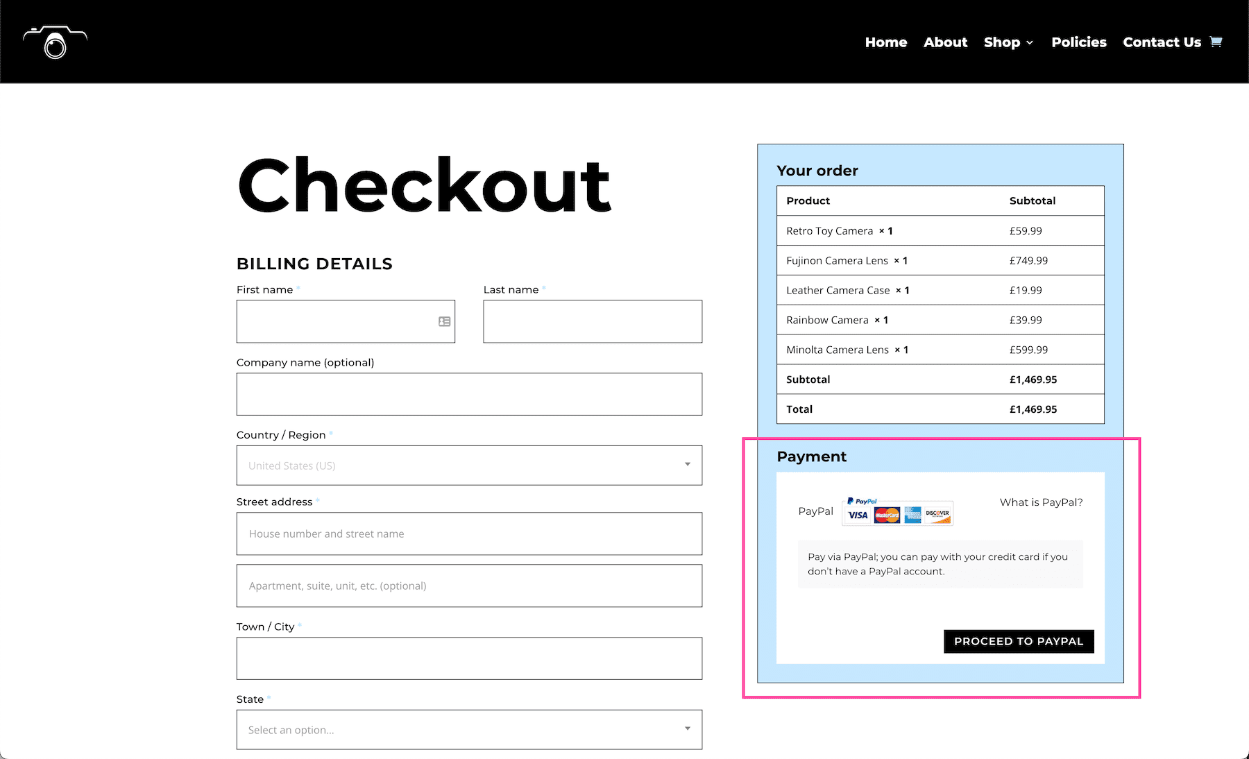 Divi Woo Checkout Payment Module
